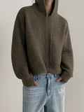 Casual knit hoodie