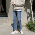 Casual straight denim pants