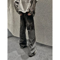 Back pocket denim pants