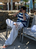 Border knit T-shirt