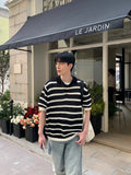 Border short sleeve polo knit