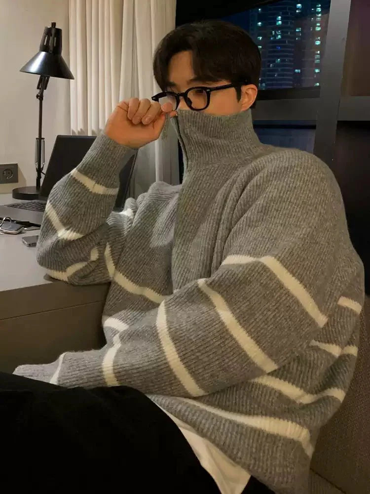 Border stripe knit