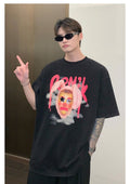 Clown print short sleeve T-shirt