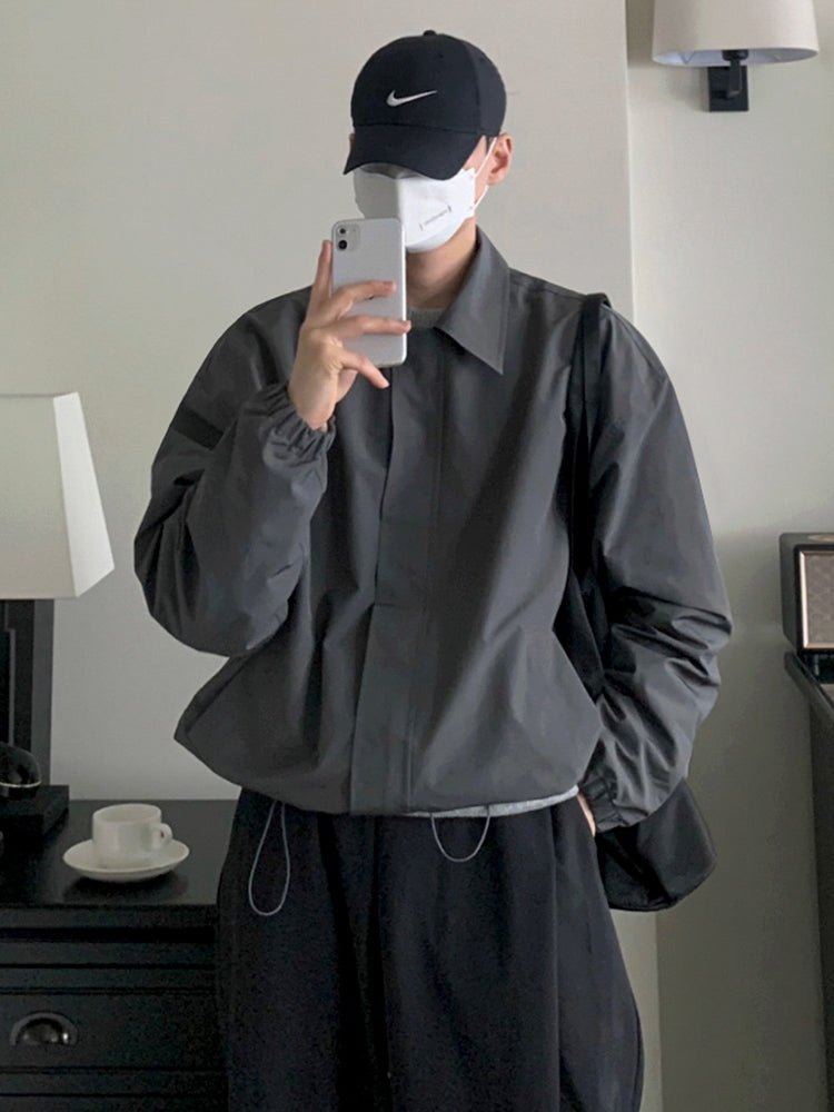 Coach jacket with draw code