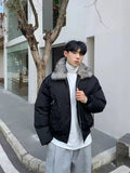 Collar fur thick jacket