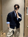 Collar knit jacket