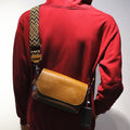 Compact leather shoulder bag