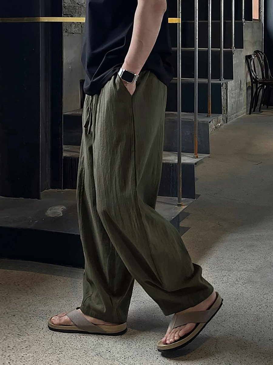 コットンリネンパンツ メンズ ワイド｜Cotton Linen PANTS