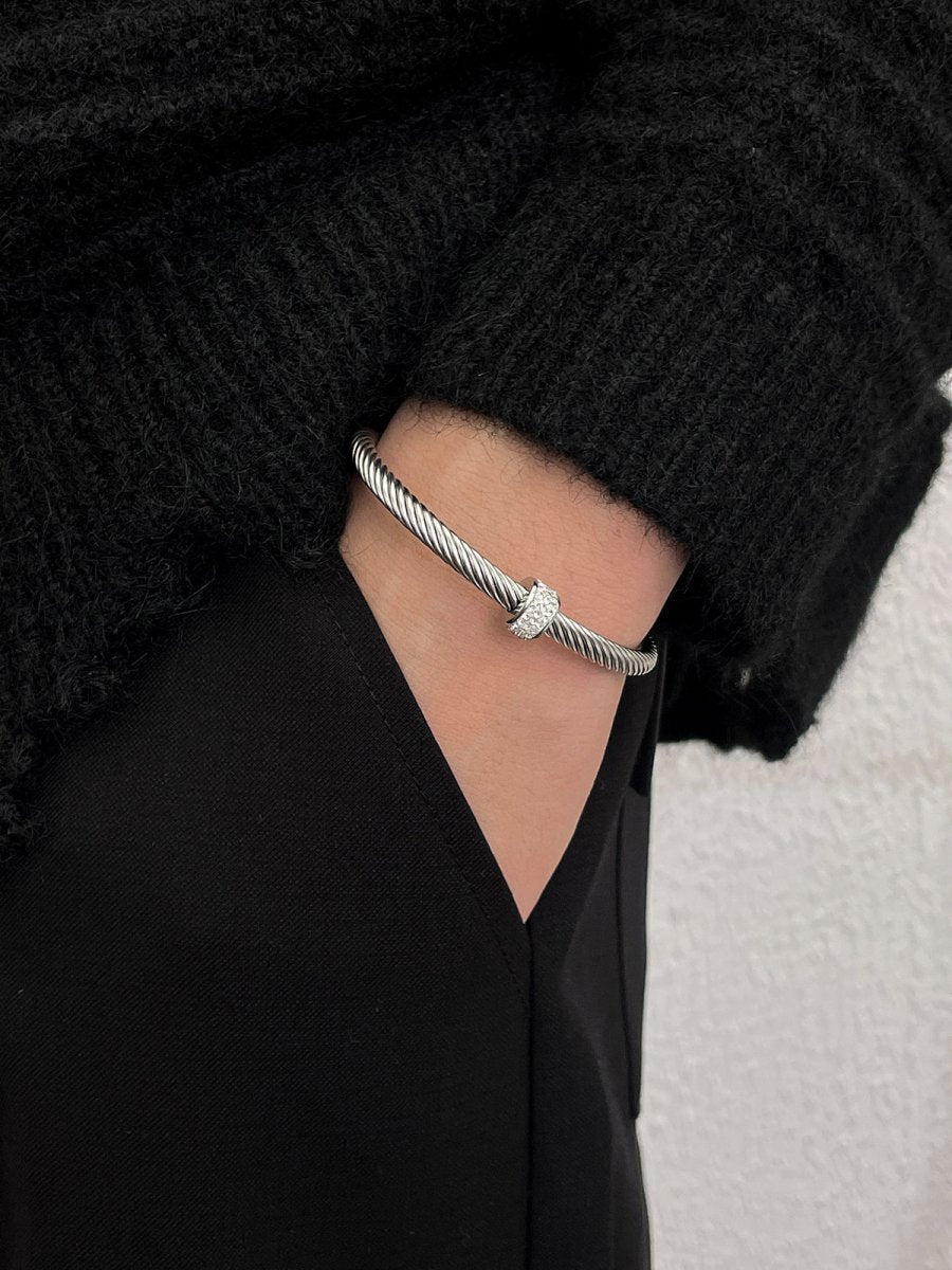 Diamond open bracelet