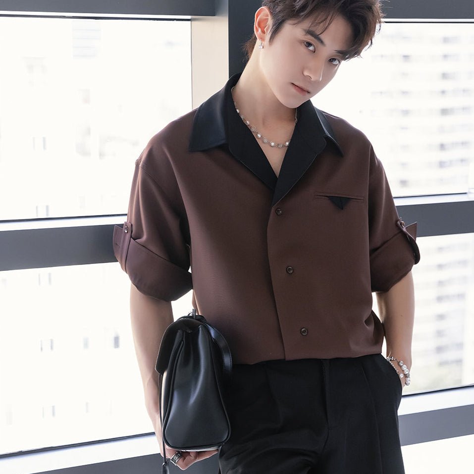 Double collar open shirt