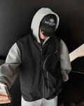 Double zipper cargo vest jacket