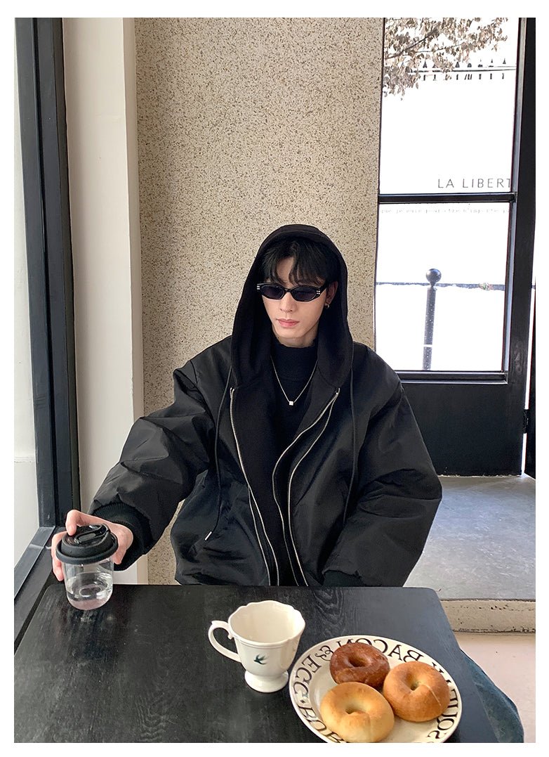 Fake layered zipper jacket