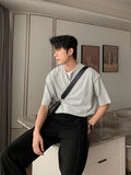 Fake two-piece zipper T-shirt