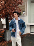 Faux layered denim jacket