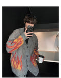 Flame knit cardigan