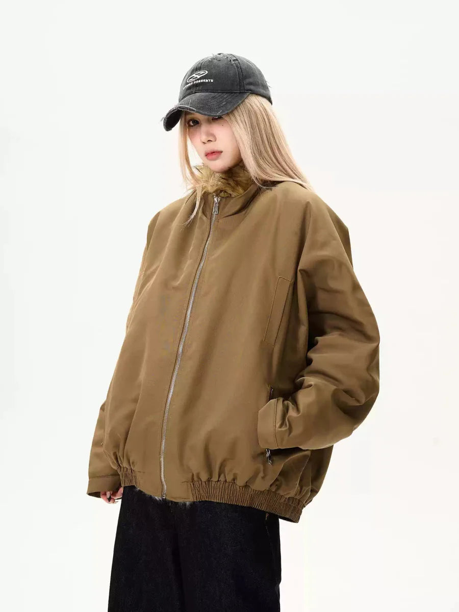 Fur collar thick jacket