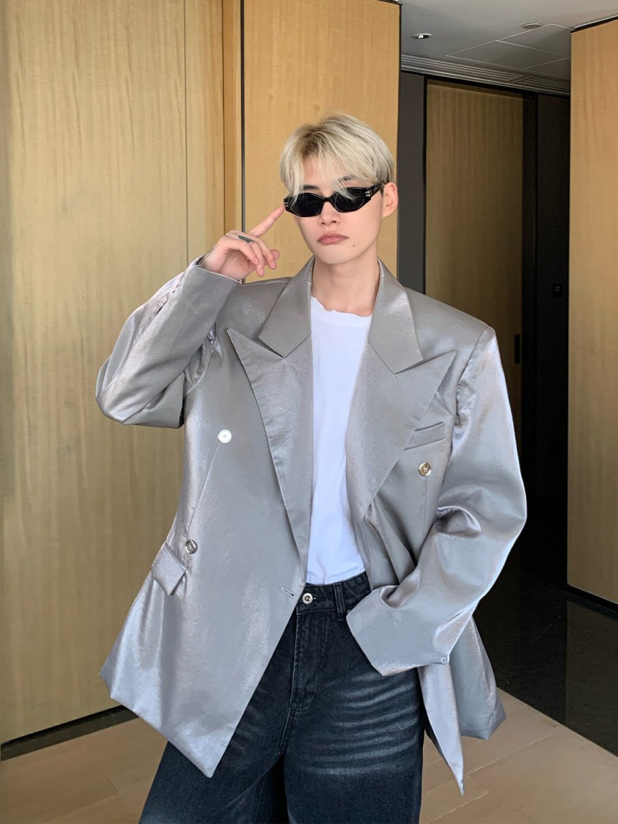 Glossy loose jacket