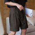 High waist short slacks