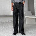 High waist straight denim pants