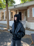 Hooded down jacket
