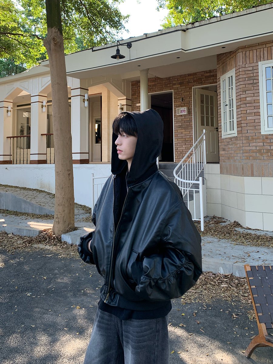 Hooded down jacket