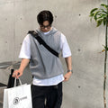 Knit hoodie vest