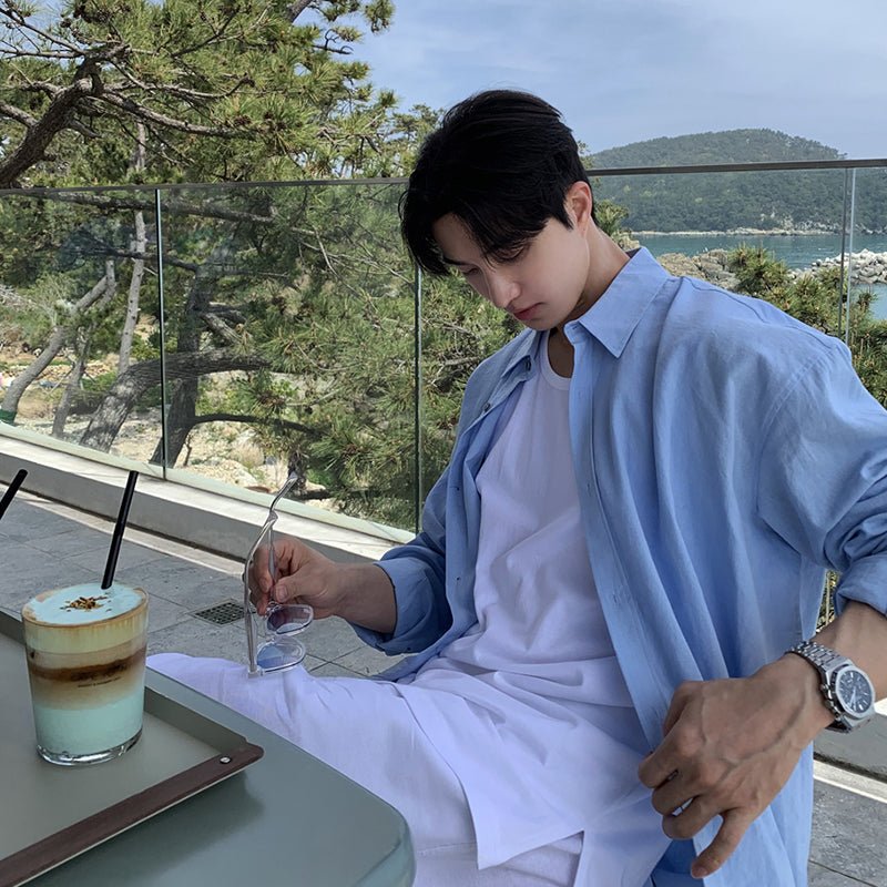 Linen blend shirt