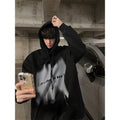 Long -sleeved print hoodie