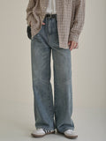 Loos straight denim pants