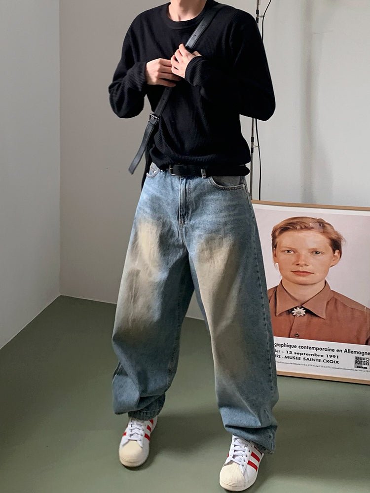 Loose casual denim pants