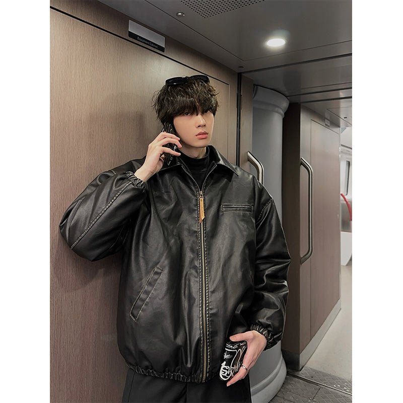 Retro leather jacket