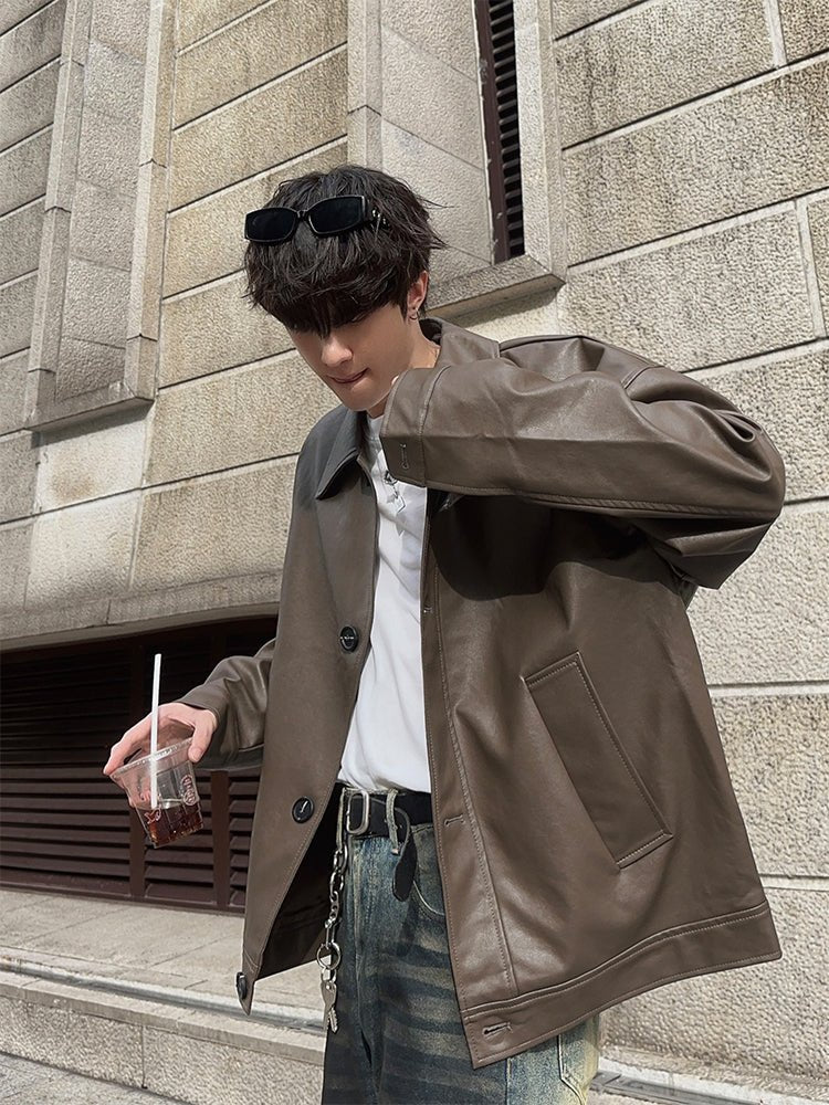 Retro leather jacket