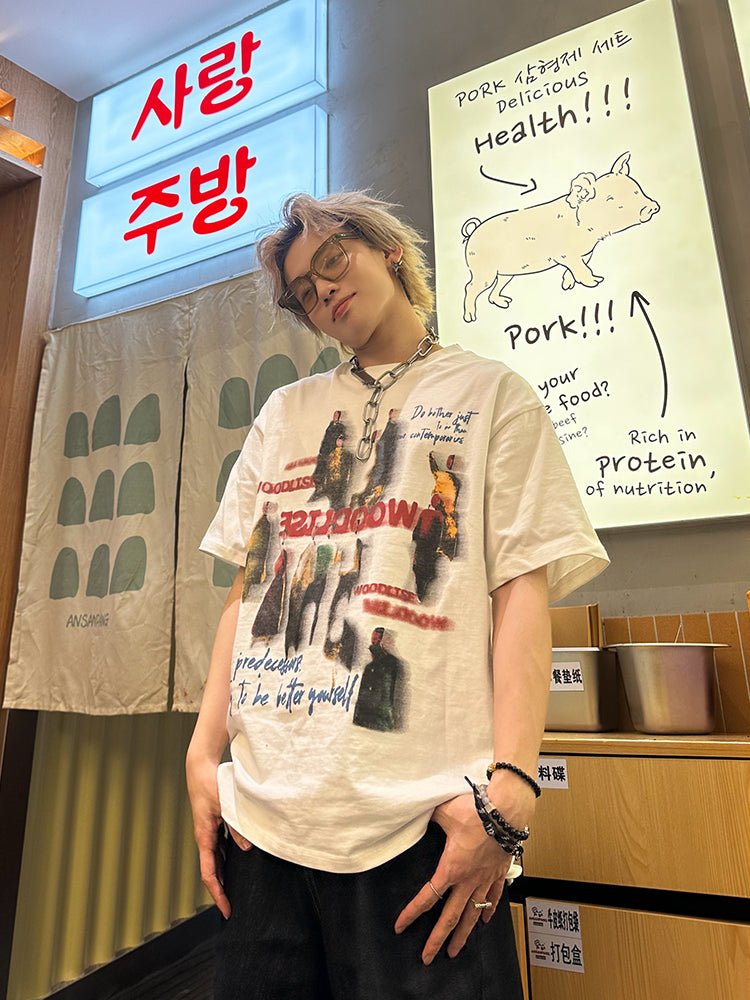 Retro print T-shirt