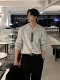 Round neck knit cardigan