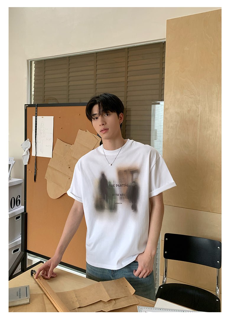 Round neck short sleeve T-shirt