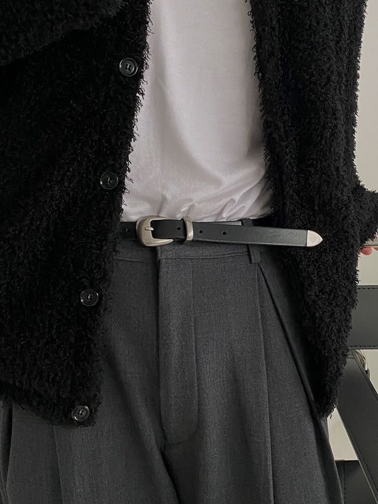 Silver Metal Buckle Belt