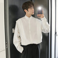Stand collar long sleeve shirt