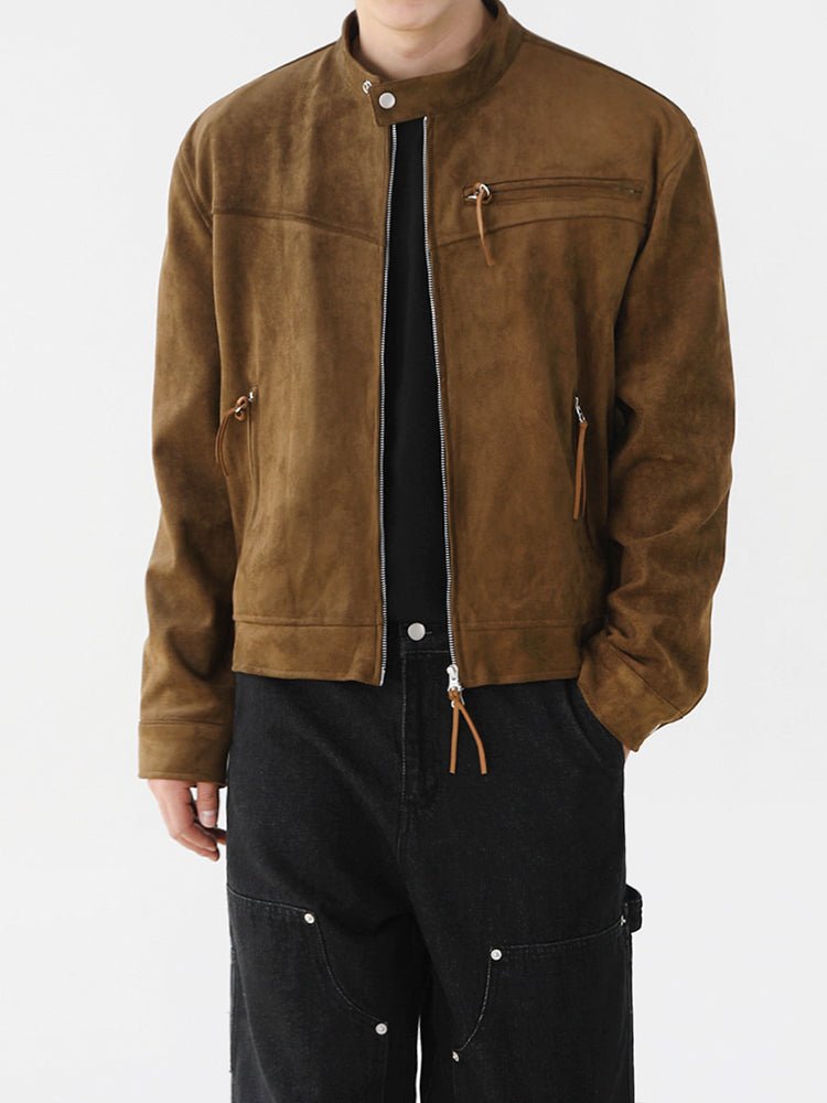 Stand collar short jacket