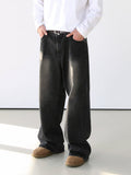 Straight denim pants
