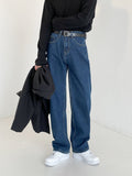 Straight loose denim pants