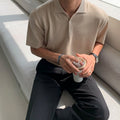 Summer knit polo shirt
