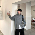 Turtle neck knit cardigan
