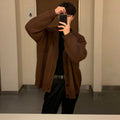V neck knit cardigan