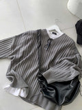 V-neck knit sweater