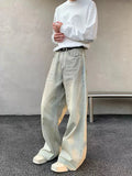 Washed straight jeans
