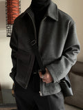 Wool zipper jacket
